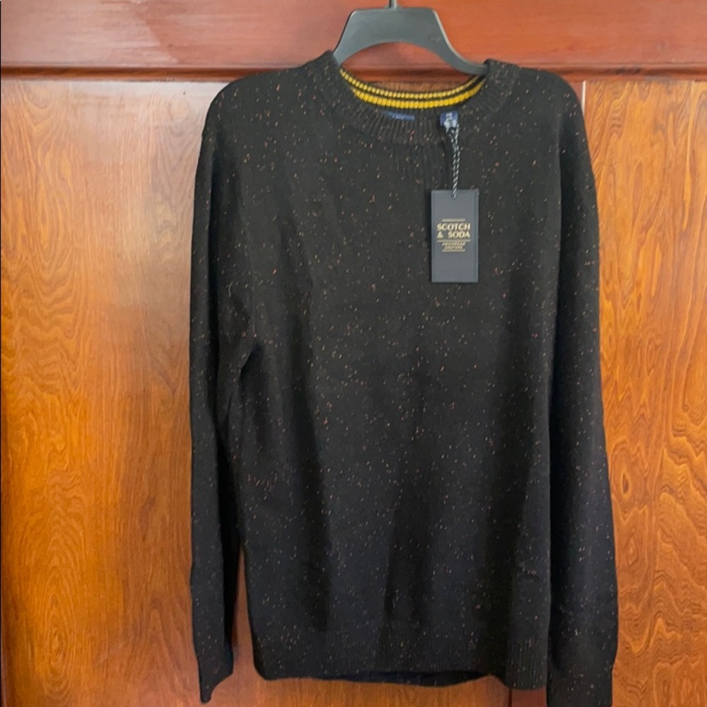 NWT Scotch & Soda Black Donegal Sweater size XXL